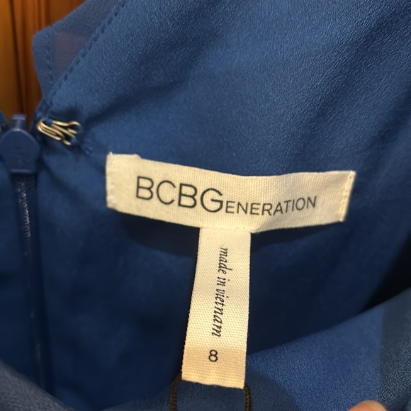 BCBG Generation Blue Ruffled Maxi Dress - Picture 4 of 6